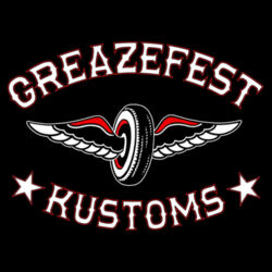 Guys - GreazeFest Kustoms Winged Wheel on black Design