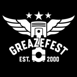 Gals - GreazeFest Flying Piston on black  Design