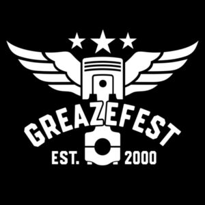 Gals - GreazeFest Flying Piston on black  Design