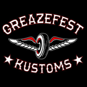 Guys - GreazeFest Kustoms Winged Wheel on black Design