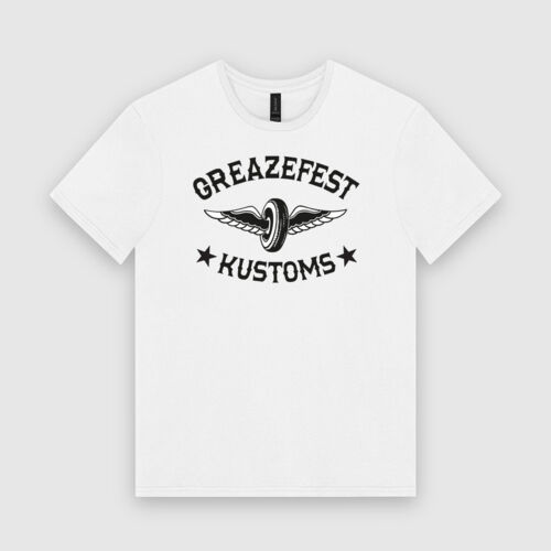 Guys - GreazeFest Kustoms Winged Wheel on white Thumbnail