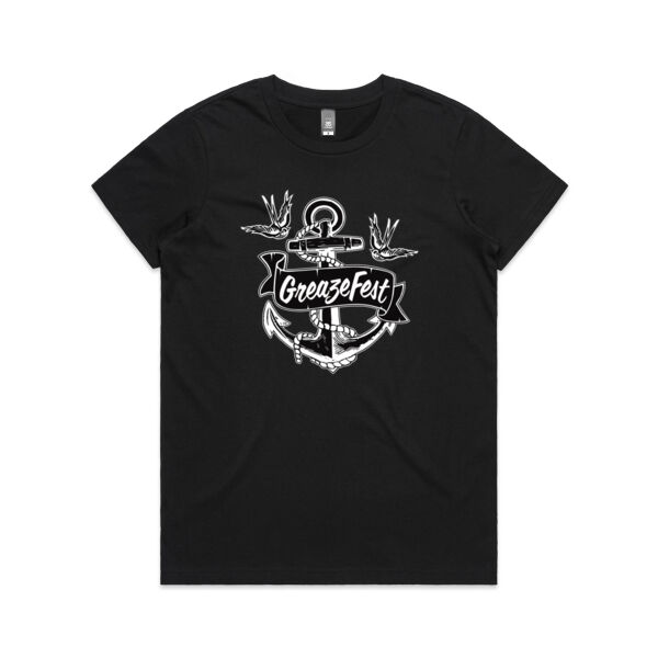 Gals - GreazeFest Birds and Anchor T-Shirt  Thumbnail