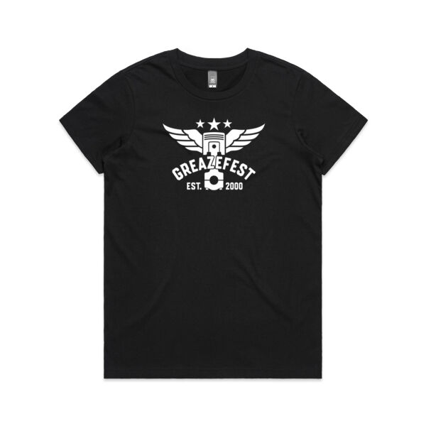 Gals - GreazeFest Flying Piston on black  Thumbnail