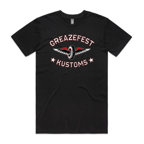 Guys - GreazeFest Kustoms Winged Wheel on black Thumbnail